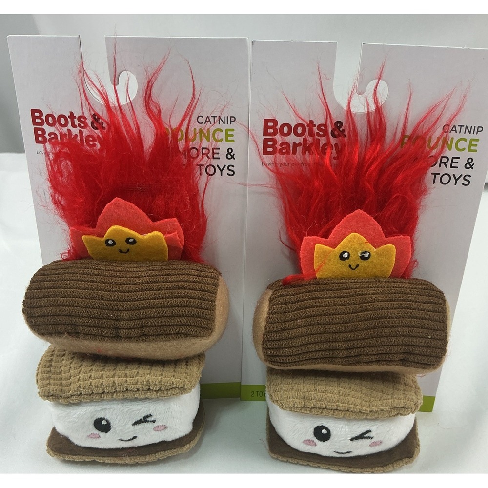 2 Boots Barkley Catnip S SMore Fire Cat Toys Set Of‎ Two All Day Play